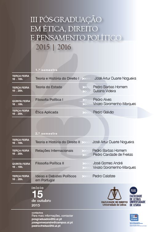 III Curso de Pós-Graduação em Ética, Direito e Pensamento Político